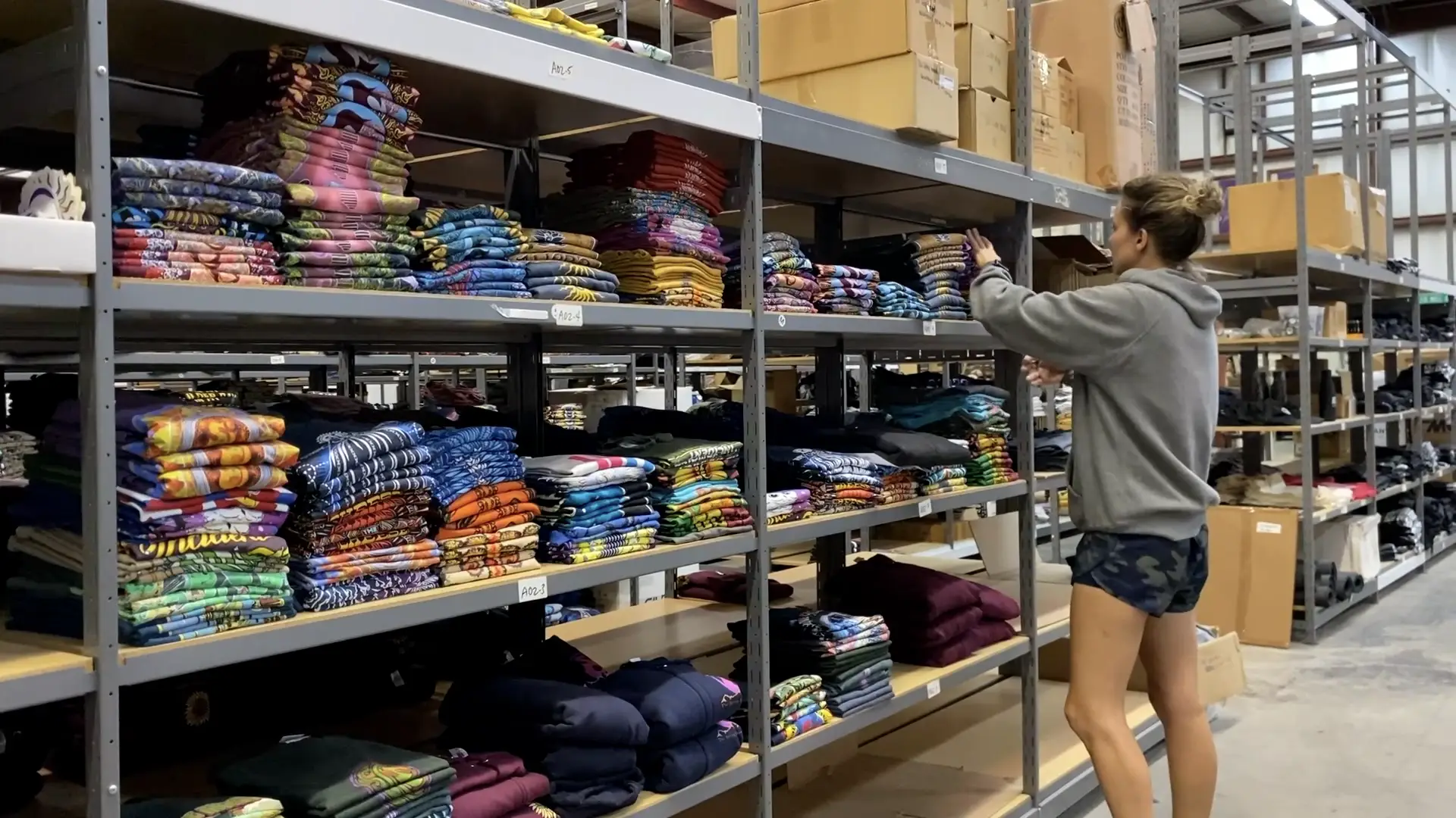 Fulfillment team member picking items from our warehouse