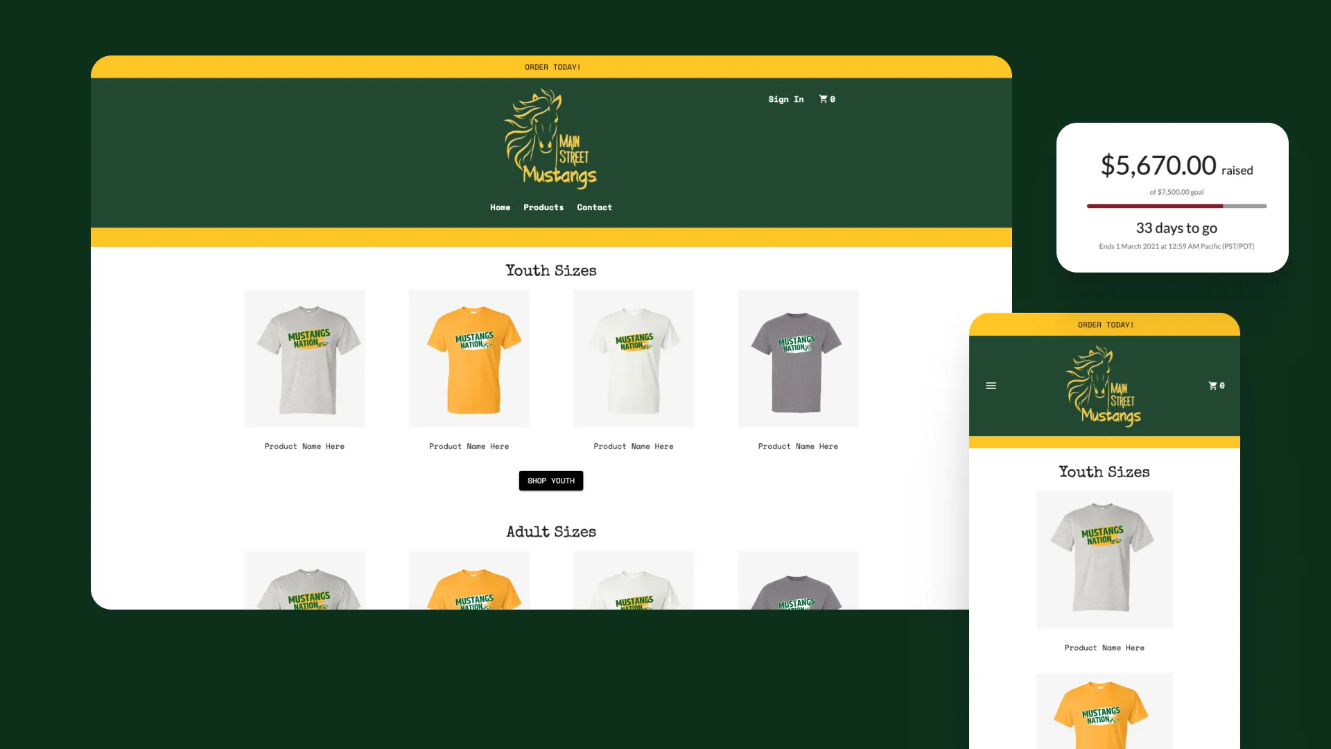 Fundraising/Spiritwear Stores